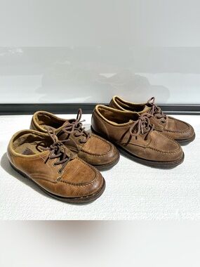 Eddie Bauer Vintage 1980s Brown Leather Derby Shoes Lace Up Women’s Size 7.5